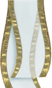 Organza Ribbon Metallic Border, 20m