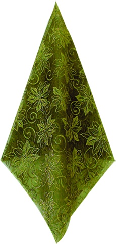 Poinsettia Botanical Organza Fabric Roll, 9.1m