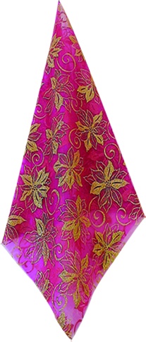Poinsettia Grand Scroll Organza Fabric Roll, 9.1m