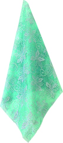 Poinsettia Frosted Organza Fabric Roll, 9.1m