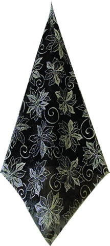 Poinsettia Elegant Scroll Organza Fabric Roll, 9.1m
