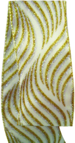 Glitter Striped Ribbon, 9.1m
