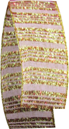 Ribbon Antique Glitter Stripe, 9.1m