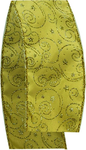 Star Scroll Satin Ribbon, 9m