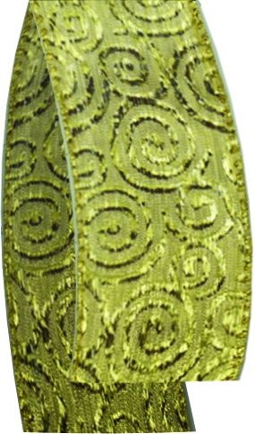 Spiral Swirl Satin Ribbon, 9m