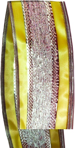 Satin Ribbon Metallic Centre, 9.1m