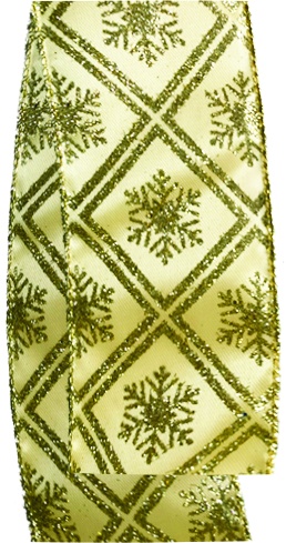 Satin Ribbon Snowflake Lattice, 9.1m