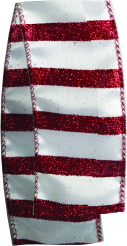 Satin Ribbon Candy Stripe, 9.1m