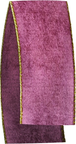 Velvet Ribbon Gold Edge, 9.1m