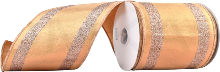 Fabric Ribbon Glitter Edge, 9.1m