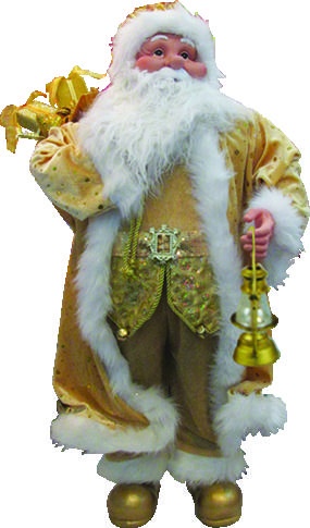Standing Santa With Lantern Sack, 60cm