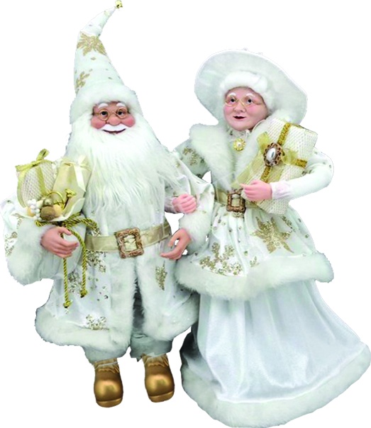 Mr. And Mrs. Santa Snowflake Motif, 1.2m