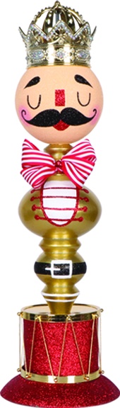 Crown Drum Finial Nutcracker, 53cm