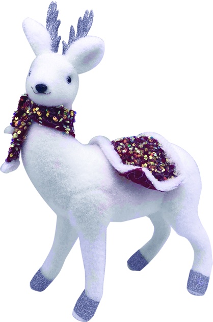 Standing Deer with Scarf, 43cm