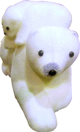 Bear with Baby On Back, 34cm
