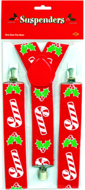 Candy Cane and Holly Suspenders