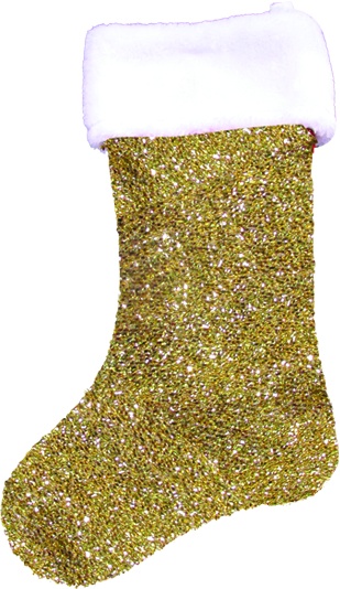 Glittered Stocking, 16"