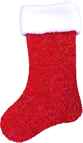 Glittered Stocking, 16"