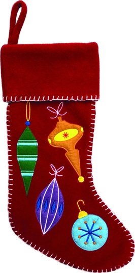 Applique Felt Stocking, 13"