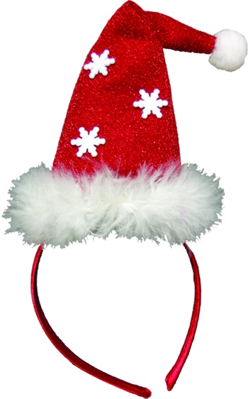 Santa Headband with Snowflake Design