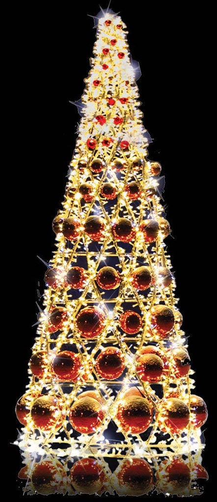 Illuminated Bauble Tree, 3m