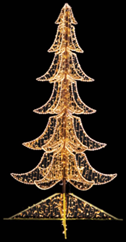 Illuminated Tree with Tube Lights, 4.5m