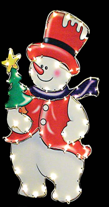 Illuminated Snowman, 83cm