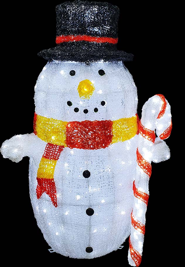Light-Up 3D Snowman, 1.2m