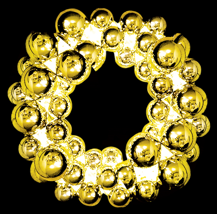 Illuminated Bauble Wreath, 1.5m