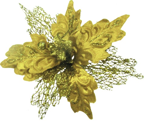 Glittered Poinsettia, 28cm