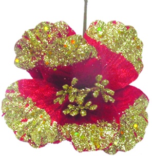 Glittered Poinsettia, 16cm