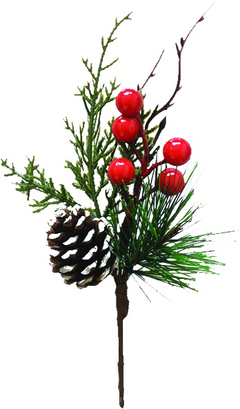 Pinecone Berry Pick, 20cm