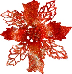 Poinsettia Filigree Leaf, 10cm