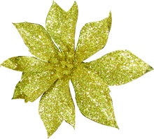 Starburst Glittered Poinsettia, 7cm