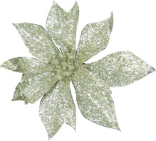 Glittered Poinsettia, 7cm