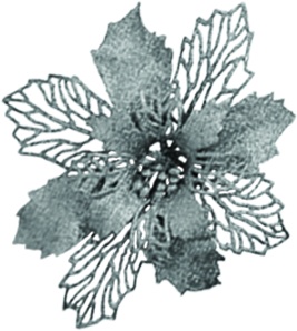 Glittered Poinsettia, 17cm