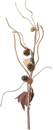 Leaf Spray Pinecone Tendril, 75cm