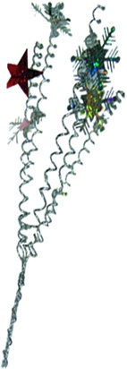 Decorated Branch with Stars, 43cm