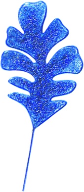 Glittered Leaf, 65cm
