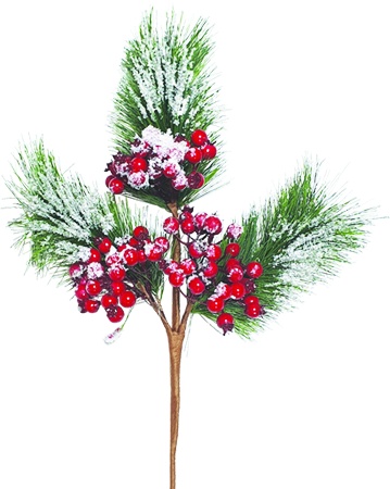 Snowy Spruce Berry Spray, 50cm