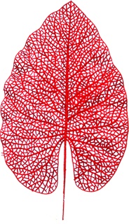 Glittered Skeleton Leaf, 42cm