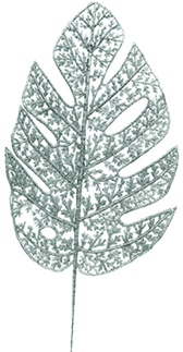Glittered Leaf Pick, 35cm