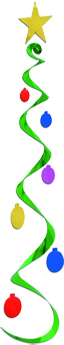 Christmas Tree Whirls, 75cm