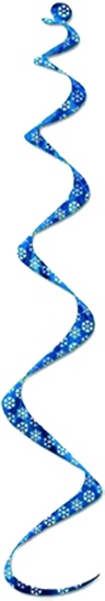 Printed Snowflake Whirls, 60cm