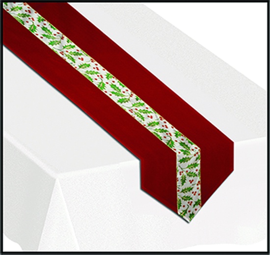 Holly Fabric Table Runner, 1.8m