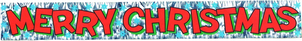 Metallic Merry Christmas Fringe Banner, 1.5m