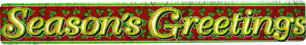 Metallic Seasons Greetings Fringe Banner, 1.5m