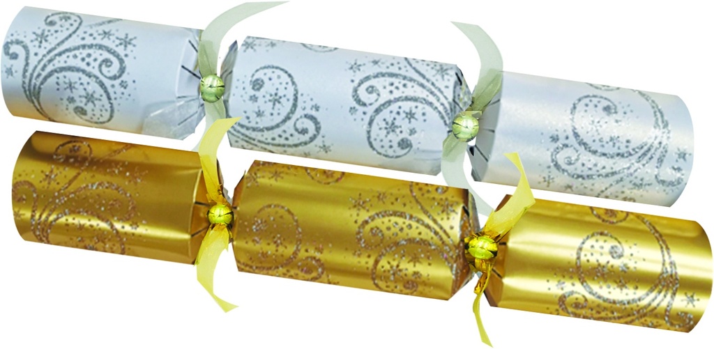 Classic Crackers with Glittered Design, 12"
