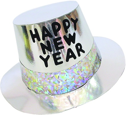 Printed Happy New Year Hi-Hat