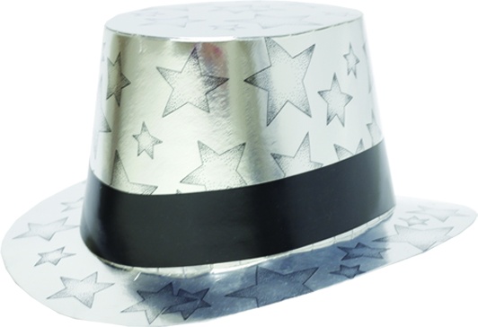 Foil Top Hat with Stars